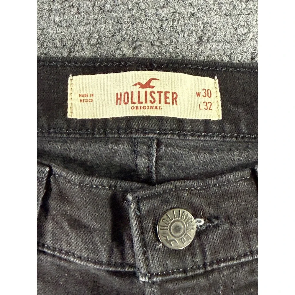 Hollister Super Skinny Epic Flex Black Jeans Mens 30x32 NWT‎